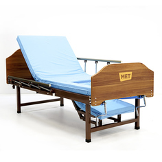 Кровать двух-функциональная медицинская, со складными боковыми ограждениями MET STAUT