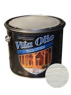 Масло Наружных работ Vita Olio Серебристо-серый 5 л. без воска Живая Краска
