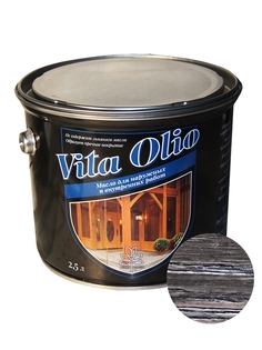 Масло Наружных работ Vita Olio Эбеновое дерево 2,5 л. без воска Живая Краска