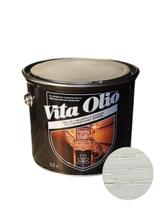 Масло Интерьерное Vita Olio Серебристо-серый 2,5 л. с воском Живая Краска