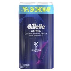 Мужская Пена Для Бритья Gillette Series Sensitive «Для Чувствительной Кожи» 2x250 мл