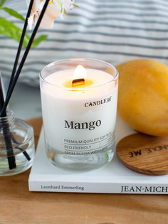 Свеча ароматическая Mango/Манго с деревянным фитилем Candle ME