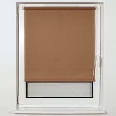 Штора рулонная BRABIX 80х175 см, защита 55-85%, 200 г/м2, темно-беж.S-36, 605996