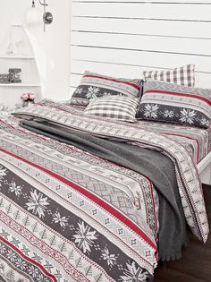 Комплект постельного белья Фланель "Норвежский узор" 2 спальный 50х70 TM Textile