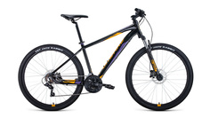 Велосипед Forward Apache 27.5 3.2 Disc 2021 17" черный/оранжевый