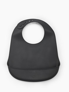 Нагрудный фартук Happy Baby силиконовый, black