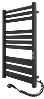 Полотенцесушитель Titan (electro) 90/50 (v-провод слева, Черный матовый) INDIGO