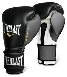 Перчатки тренировочные Everlast Powerlock 16oz черн/сер.
