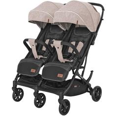 Коляска для двойни прогулочная Carrello CRL-5506 Presto Duo Steam Beige