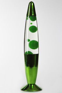 Лава-лампа Motionlamps 35см Хром Зелёная Прозрачная (Воск)