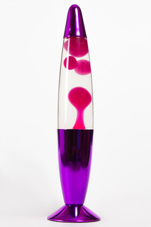 Лава-лампа Motionlamps 41см Хром Розовая Прозрачная (Воск)