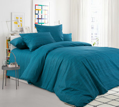Комплект постельного белья Текс-Дизайн из перкаля, Малахит, 2 спальный евро простыня