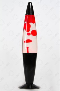 Лава-лампа Motionlamps 41см Black Красная Прозрачная (Воск)