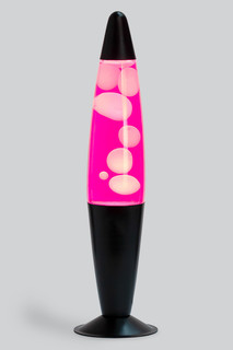Лава-лампа Motionlamps 41см Белая Розовая (Воск) Black
