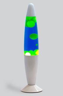 Лава-лампа Motionlamps 35см Желтая Синяя (Воск) White