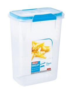 Контейнер пищевой PREMIUM MATCH-UPS CLIPS высокий прямоугольный синий 3.5л Decor