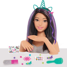 Торс для причесок Barbie Deluxe 20-Piece Glitter Брюнетка 63536