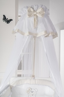 Picci Балдахин тюлевый для изголовья с держателем Vanity, белый