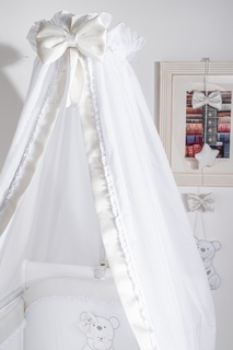 Picci Балдахин 100% хлопок для изголовья с держателем Vanity, белый