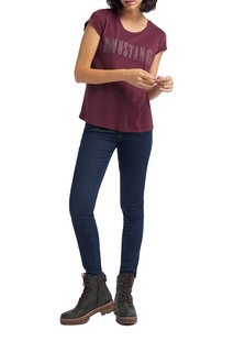 Футболка женская Mustang 1008884-7193 бордовая S