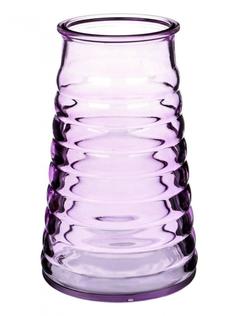 Ваза для цветов NinaGlass Коническая, фиолет, высота 19,5 см
