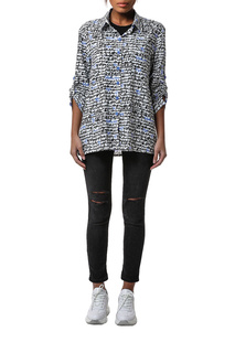 Блуза женская DizzyWay 21220 синяя 48