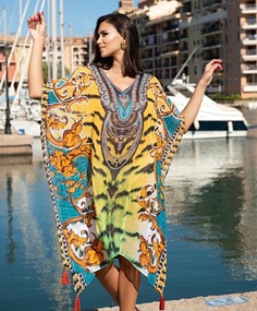 Туника женская Indiano Natural 21NI-309SH разноцветная one size