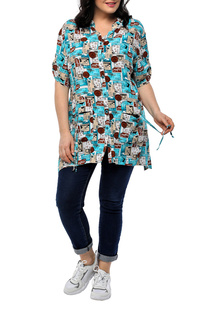 Туника женская DizzyWay 21237 голубая 50