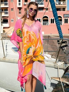 Туника женская Indiano Natural 21NI-306SH разноцветная one size