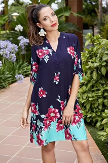 Туника женская Indiano Natural 2122 N-49V синяя M INT