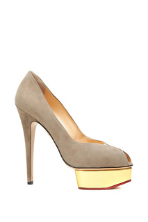 Туфли женские Charlotte Olympia 1221693/E109242 серые 39.5 RU