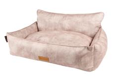 Лежанка SCRUFFS для собак с бортиками "Kensington", экозамша, бежевый, 90x70x24см