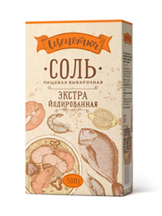 СОЛЬ ЩЕПОТКА ЭКСТРА ЙОДИРОВАННАЯ 500Г No Brand