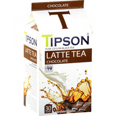 Чай черный Tipson "Латте чай | Шоколад", с добавками, 30 пакетиков