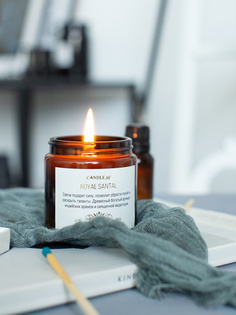 CANDLE ME Ароматические свечи ROYAL SANTAL, 120 мл в янтарной банке