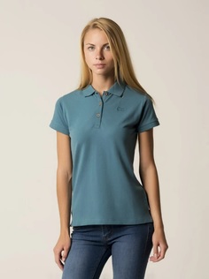 Футболка-поло женская Caterpillar Polo Blue синяя XS