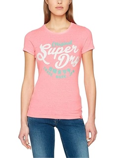 Футболка женская Superdry New original tee розовая L