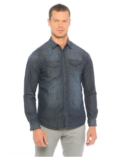 Джинсовая рубашка мужская Caterpillar 2610096 синяя L