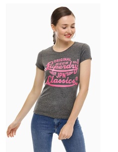 Футболка женская Superdry ICARUS DUO ENTRY TEE серая XL