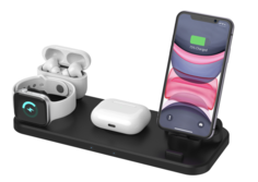 Беспроводное зарядное устройство NoBrand 1948 для iPhone, Airpods, iWatch Black