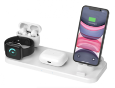 Беспроводное зарядное устройство NoBrand 2511 для iPhone, Airpods, iWatch White