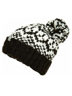 Шапка-бини женская Superdry G90007YP-H79 черная/белая