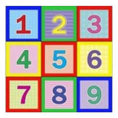 Кубики выдувные с картинками Математика 9 шт Рыжий кот к09-0824