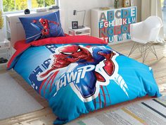 Постельное белье детское СВЕТЯЩЕЕСЯ SPIDERMAN Light City 1.5 спальное TAC