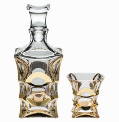 Набор для виски 7 предметов (графин 700 мл + 6 стаканов по 240 мл) Crystal Bohemia "X-Lady