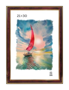 Фоторамка Zebra пластиковая бордового цвета 302 Зебра