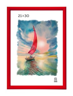 Фоторамка Zebra пластиковая красного цвета 514 Зебра