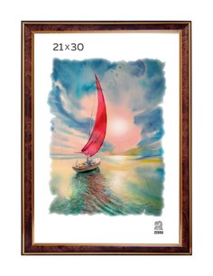 Фоторамка Zebra пластиковая коричневого цвета 301 Зебра