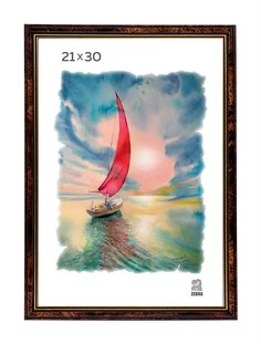 Фоторамка Zebra пластиковая коричневого цвета 101 Зебра