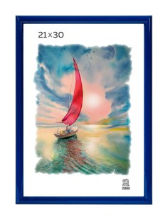 Фоторамка Zebra пластиковая синего цвета 504 Зебра